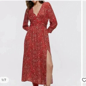Zara Scarlet Floral Maxi Dress